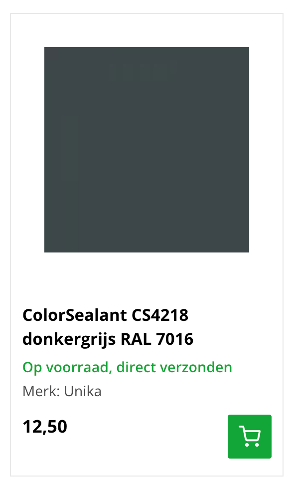 kit voor mdf plint ral7016