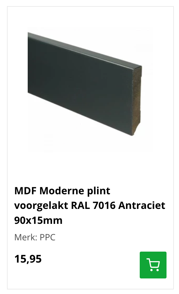 mdf plint ral7016