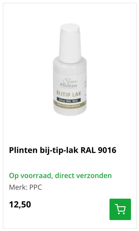 MDF plinten RAL 9016